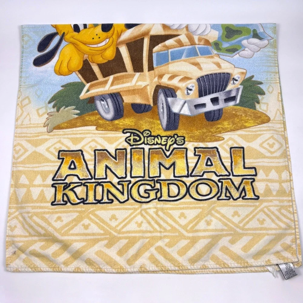 VTG Disney Parks Animal Kingdom Oversized Heavy Weight‎ Beach Towel Fab 5 Mickey